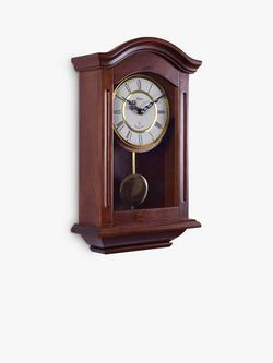 Acctim Thorncroft Radio Controlled Westminster Chime Wood Case Pendulum Wall Clock, Brown - view 2, Brown