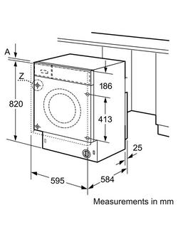 Siemens iQ500 WK14D543GB Integrated Washer Dryer, 7kg/4kg Load, 1400rpm, White - view 2, White