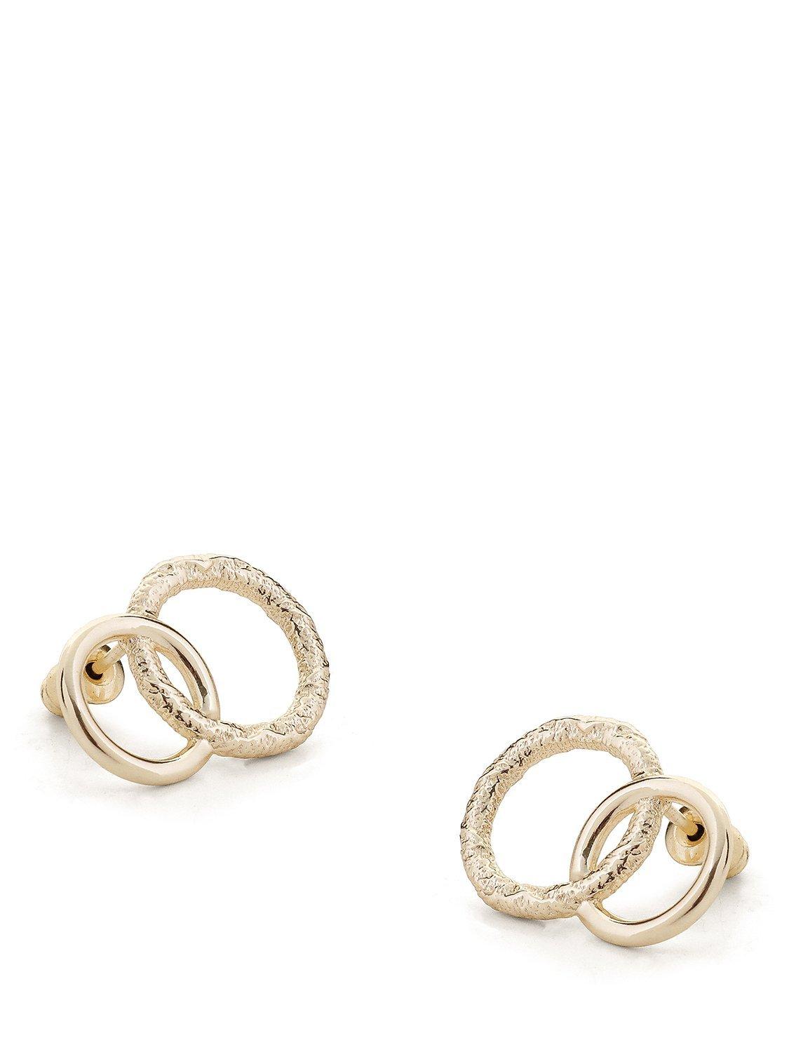Tutti & Co Interlocking Rings Stud Earrings, Gold