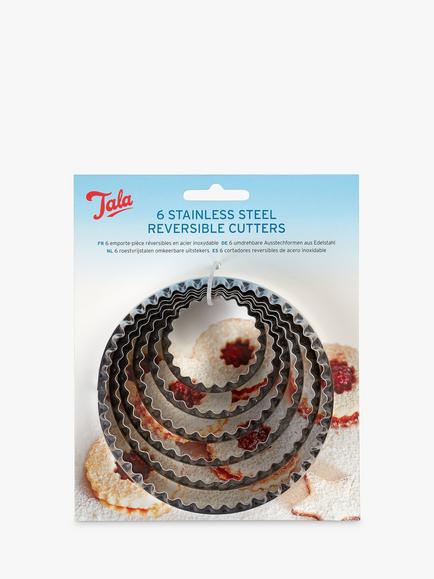 Tala Reversible Stainless Steel Cookie & Pastry Cutters, Set of 6 - view 2, Silver