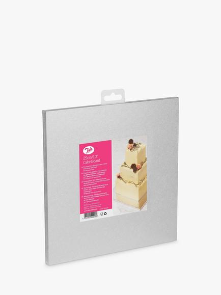 Tala Square Cake Board, 25cm, Silver