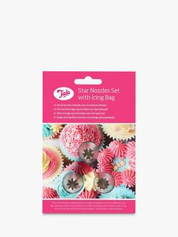 Tala Icing Bag & 3 Star Nozzles Piping Set - view 2, White Silver