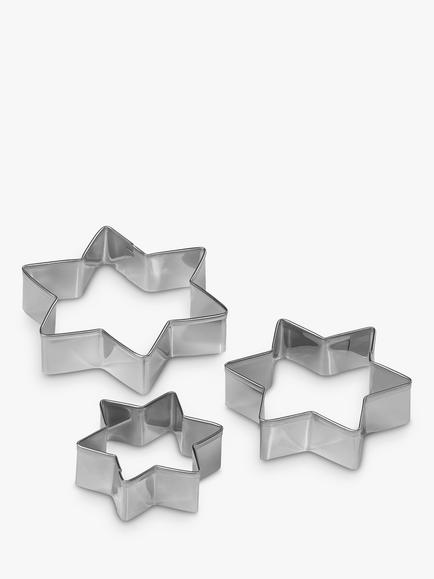 Tala Star Stainless Steel Round Cookie & Pastry Cutters, Set of 3, Silver