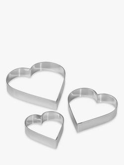Tala Heart Stainless Steel Cookie & Pastry Cutters, Set of 3 - view 2, Silver