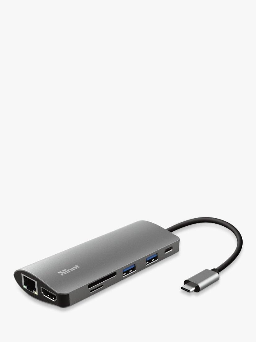 Trust Dalyx 7-in-1 USB-C Hub Adapter, Grey