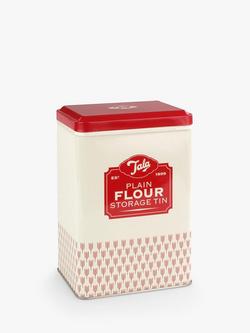 Tala Originals Plain Flour Storage Tin, Red/Cream, Red Cream