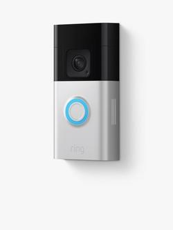 Ring Smart Battery Video Doorbell Plus with Built-in Wi-Fi & Camera, Satin Nickel