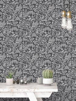 Galerie Garden Toile Wallpaper - view 2, Multi G78510