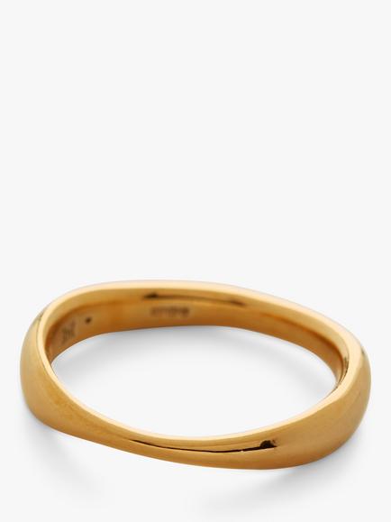 Monica Vinader Nura Reef Stacking Ring - view 2, Gold