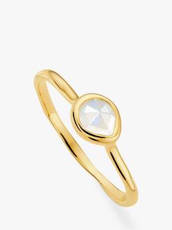 Monica Vinader Siren Small Moonstone Stacking Ring, Gold, Gold