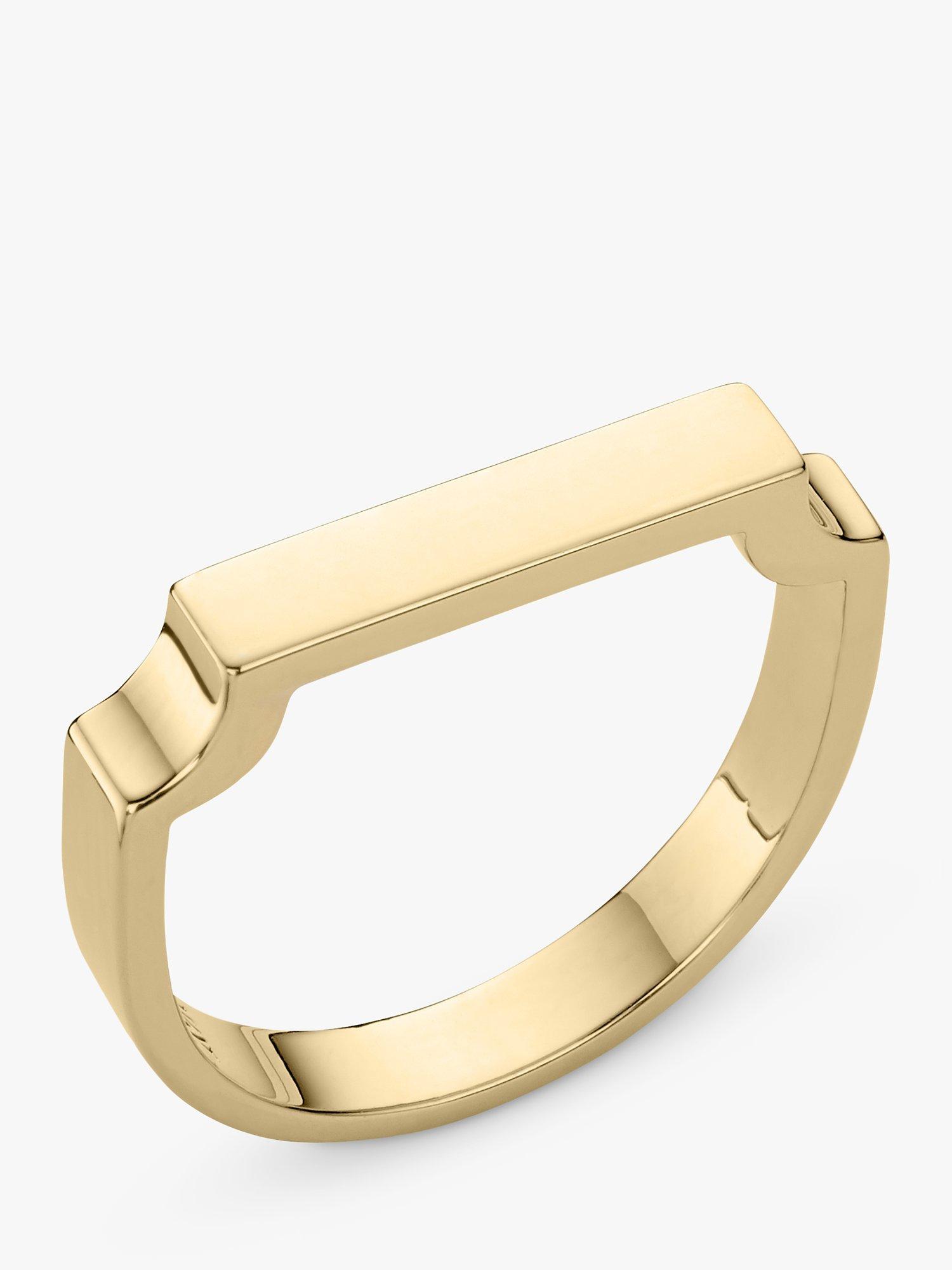 Product image 1 of 4, which shows Monica Vinader Signature Ring, Gold, I
