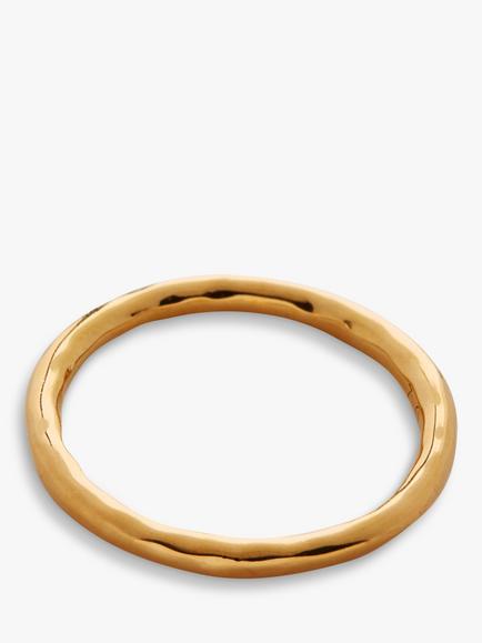 Monica Vinader MV Siren™ Hammered Ring - view 2, Gold