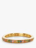 Monica Vinader Skinny Sapphire Eternity Ring, Gold
