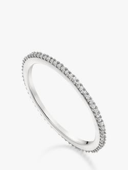 Monica Vinader Skinny Eternity Diamond Ring, Silver, Silver