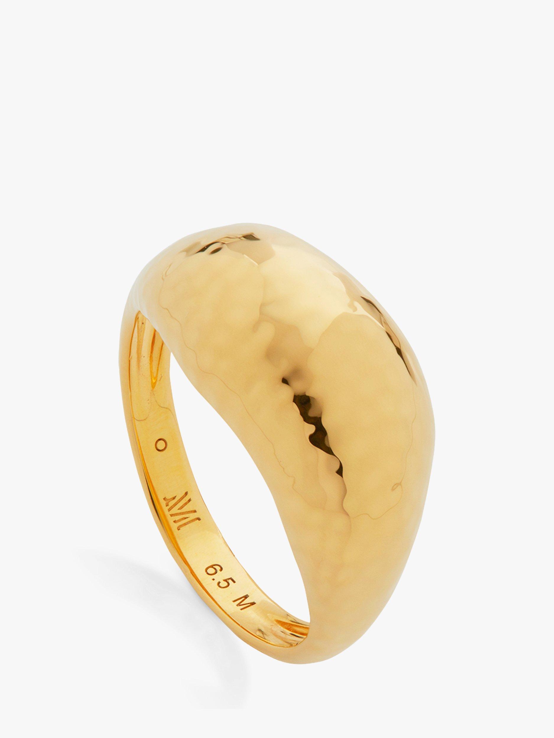 Monica Vinader Deia Domed Ring, Gold, M