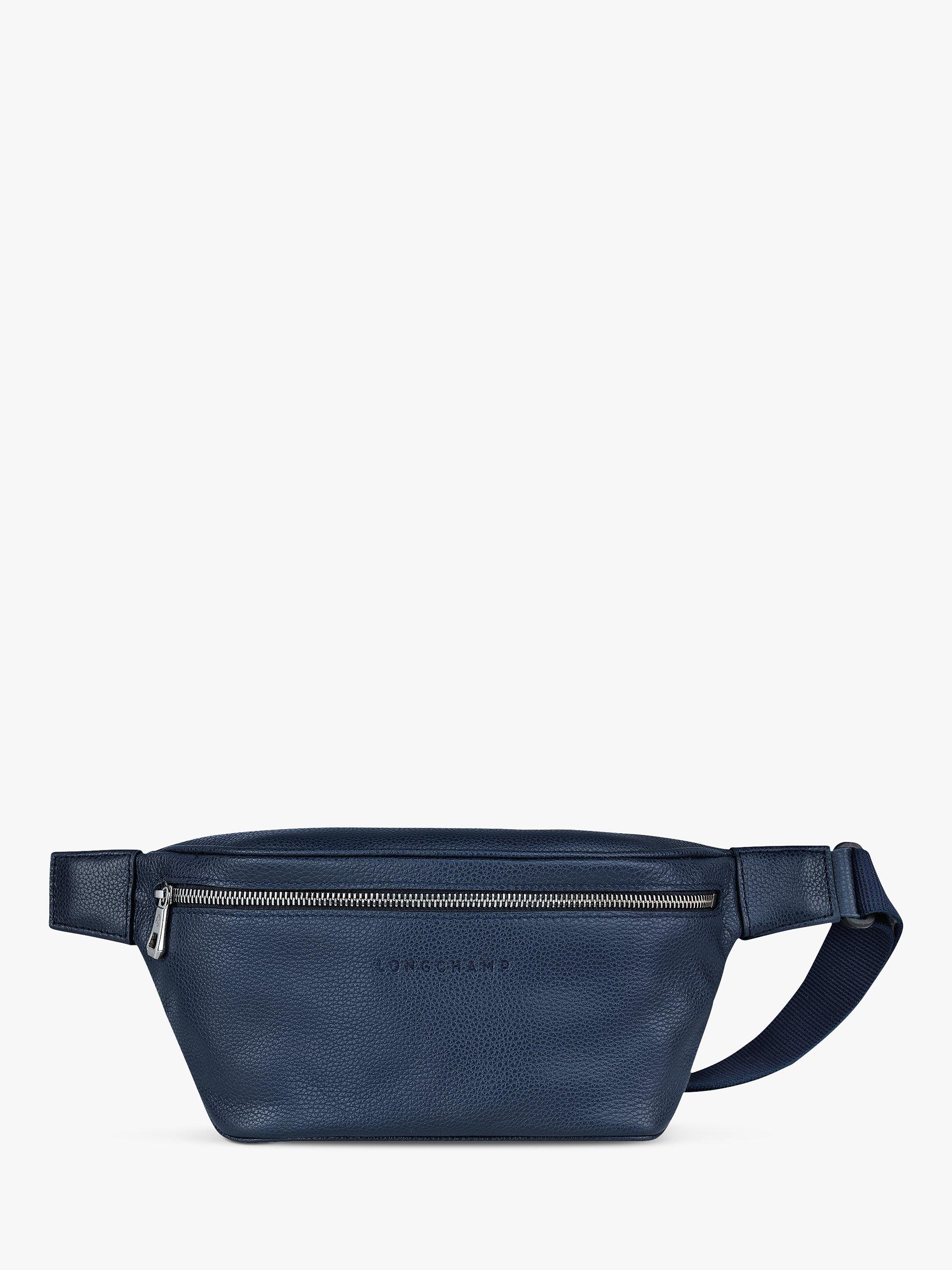 Longchamp Le Foulonné Leather Belt Bag, Navy