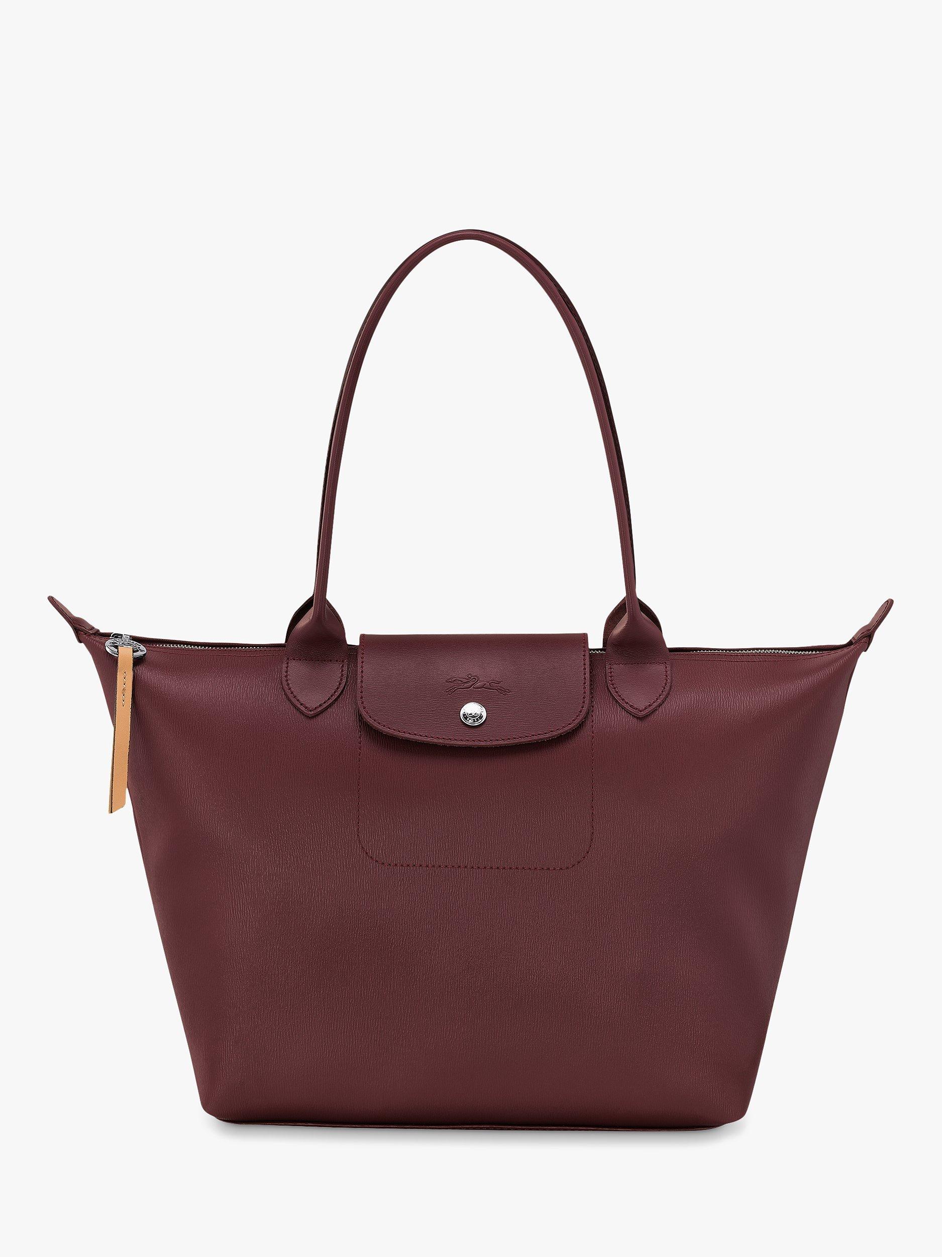 Longchamp Le Pliage City Coated Canvas Shopping Bag, Plum