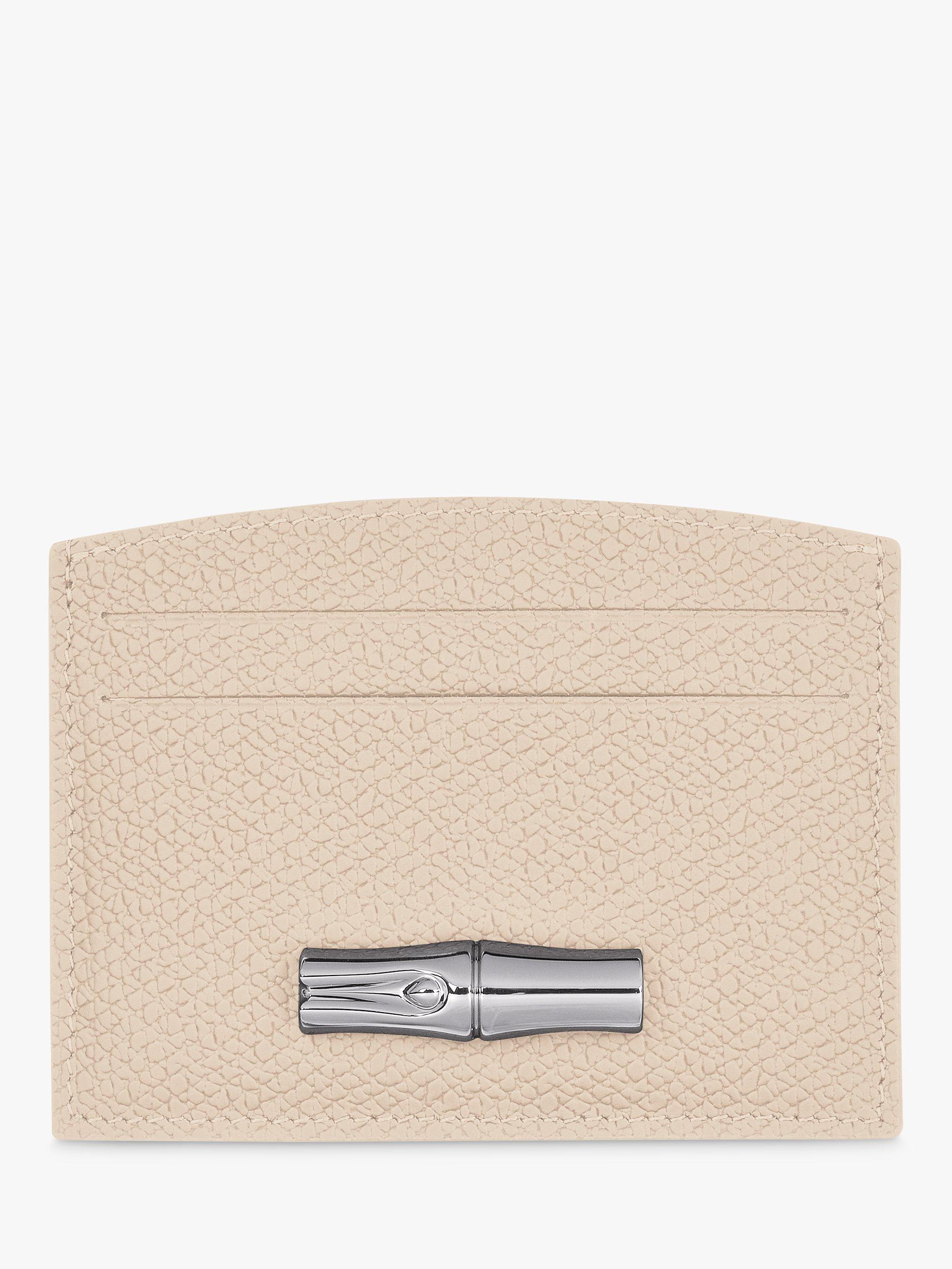 Longchamp Roseau Leather Compact Card Holder, Paper