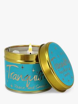 Lily-flame Tranquility Tin Scented Candle, 230g, Blue Turquoise