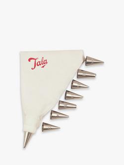Tala Icing Bag & 8 Nozzles Piping Set, Clear Silver