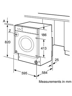 Neff N50 V6540X3GB Integrated Washer Dryer, 7kg/4kg Load, 1400rpm Spin, White - view 2, White