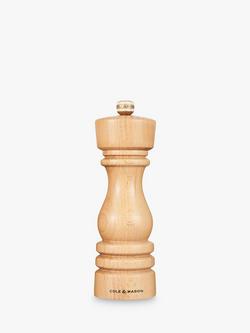 Cole & Mason London Precision+ Beech Wood Pepper Mill, H18cm, Natural, Natural