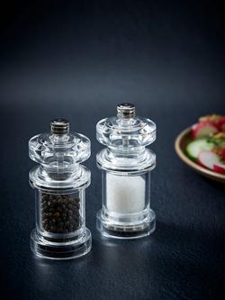 Cole & Mason Acrylic Salt & Pepper Mill Gift Set, Clear - view 2, Clear