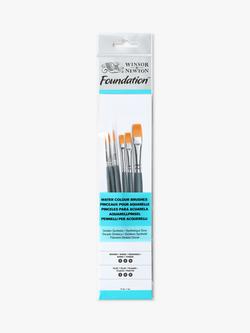 Winsor & Newton Foundation Watercolour Brushes, Set of 6, Multi