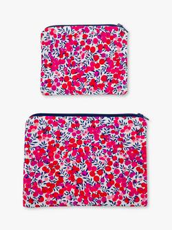 Alice Caroline Liberty Fabric Tana Lawn Make Up & Coin Purse Kit, Red