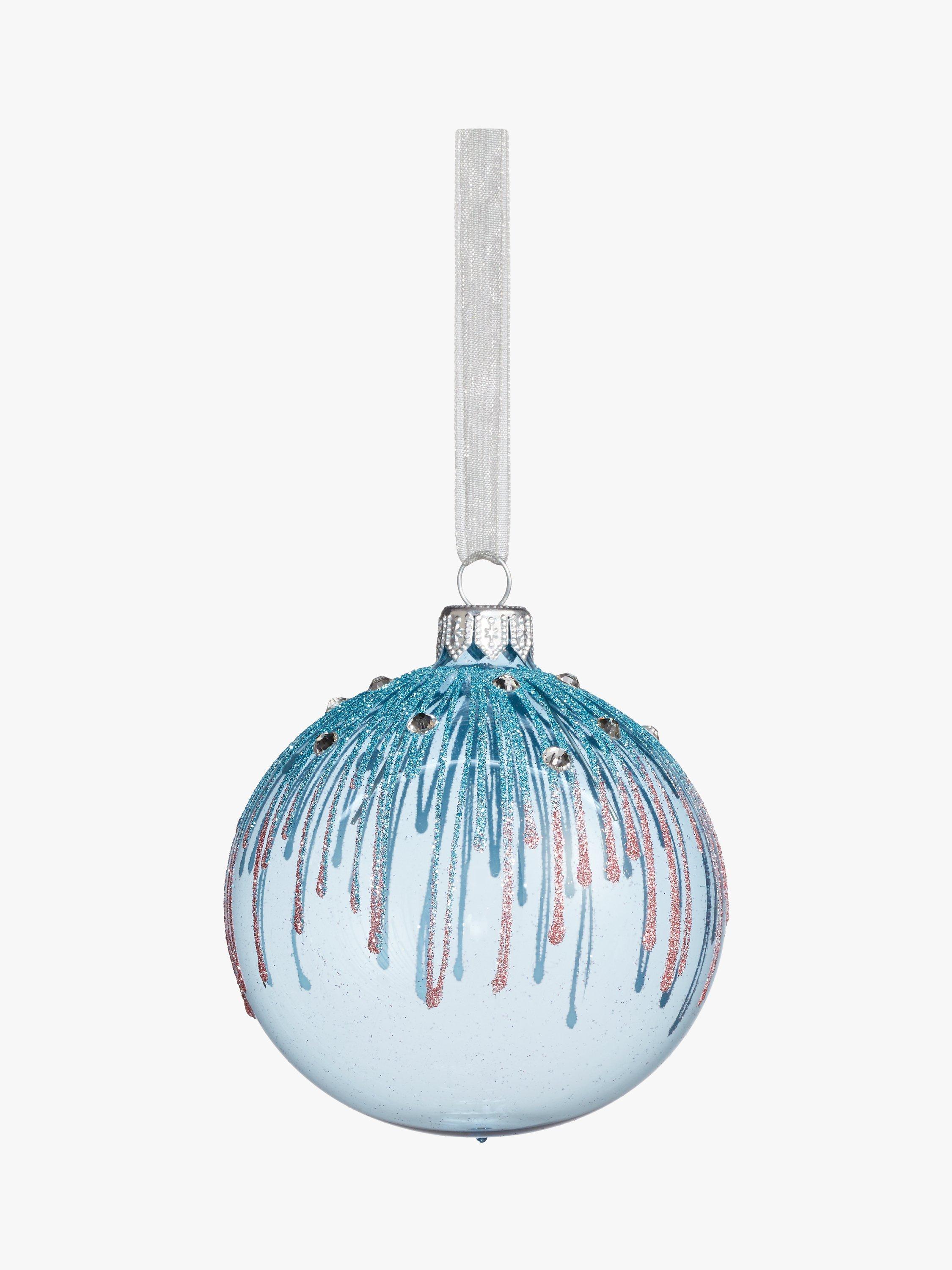 John Lewis Winter Fairytale Bio Glitter Icicle Gem Bauble