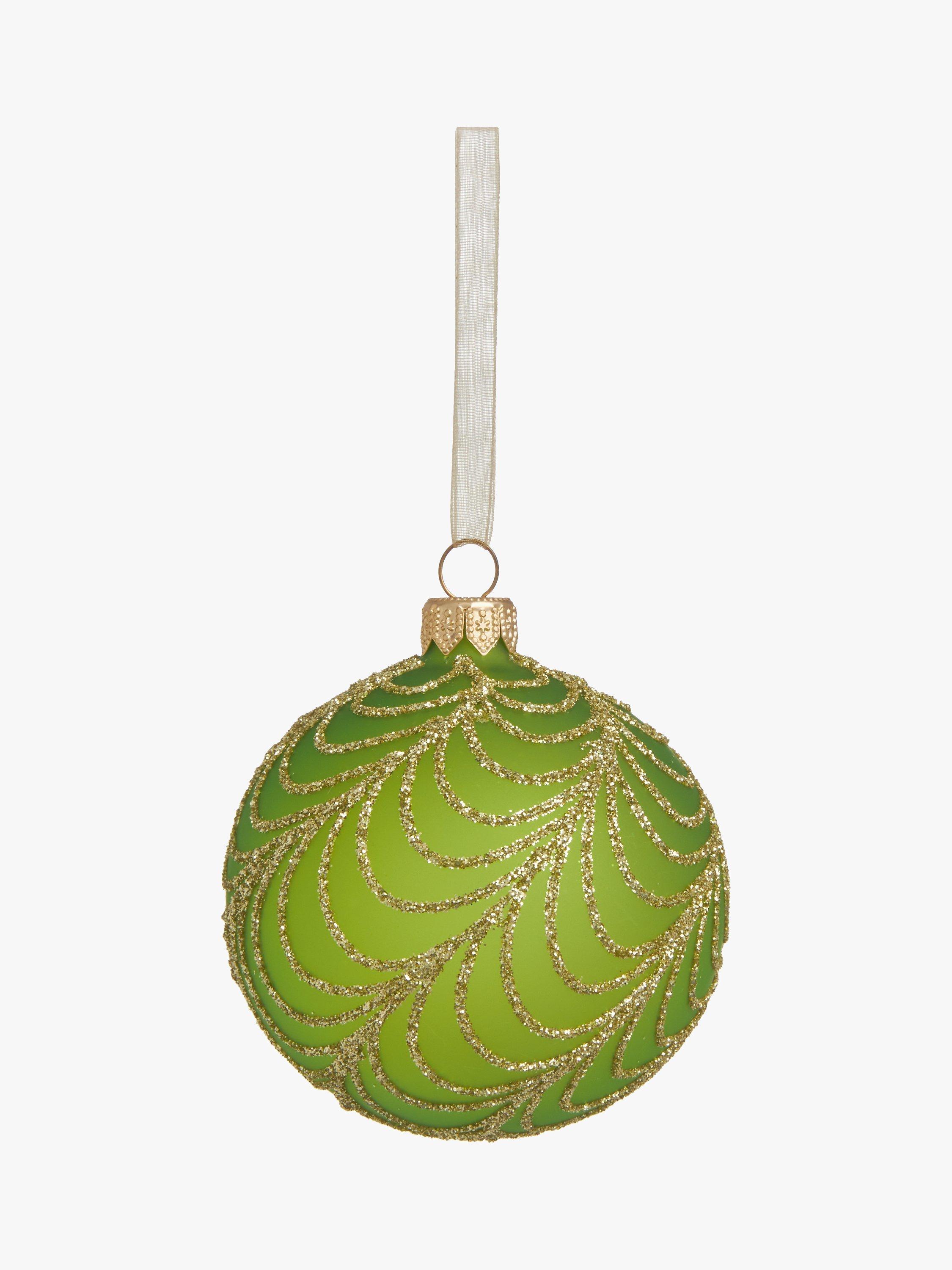 John Lewis Royal Fairytale Bio Glitter Scales Bauble, Green