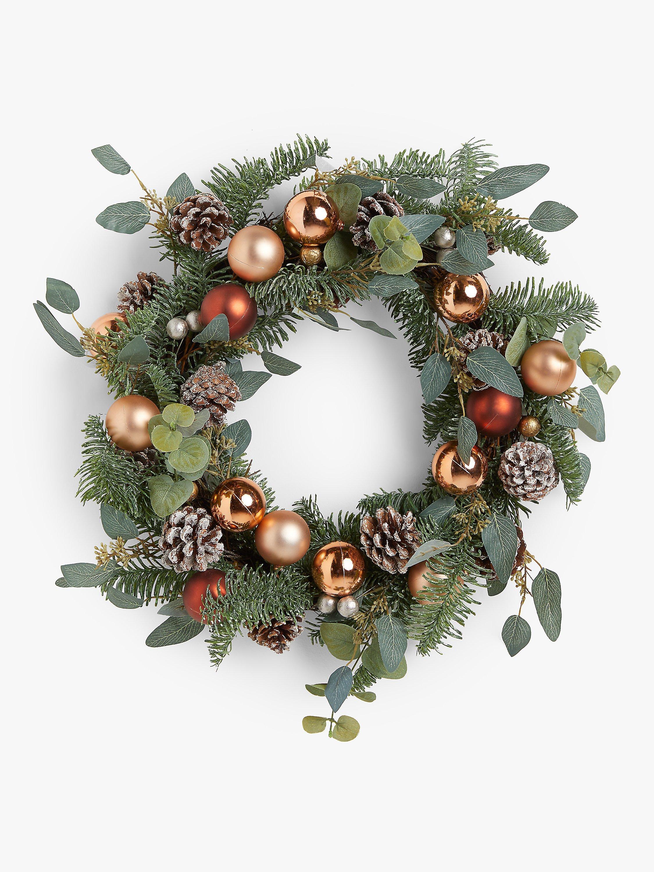 John Lewis Copper Bauble Wreath