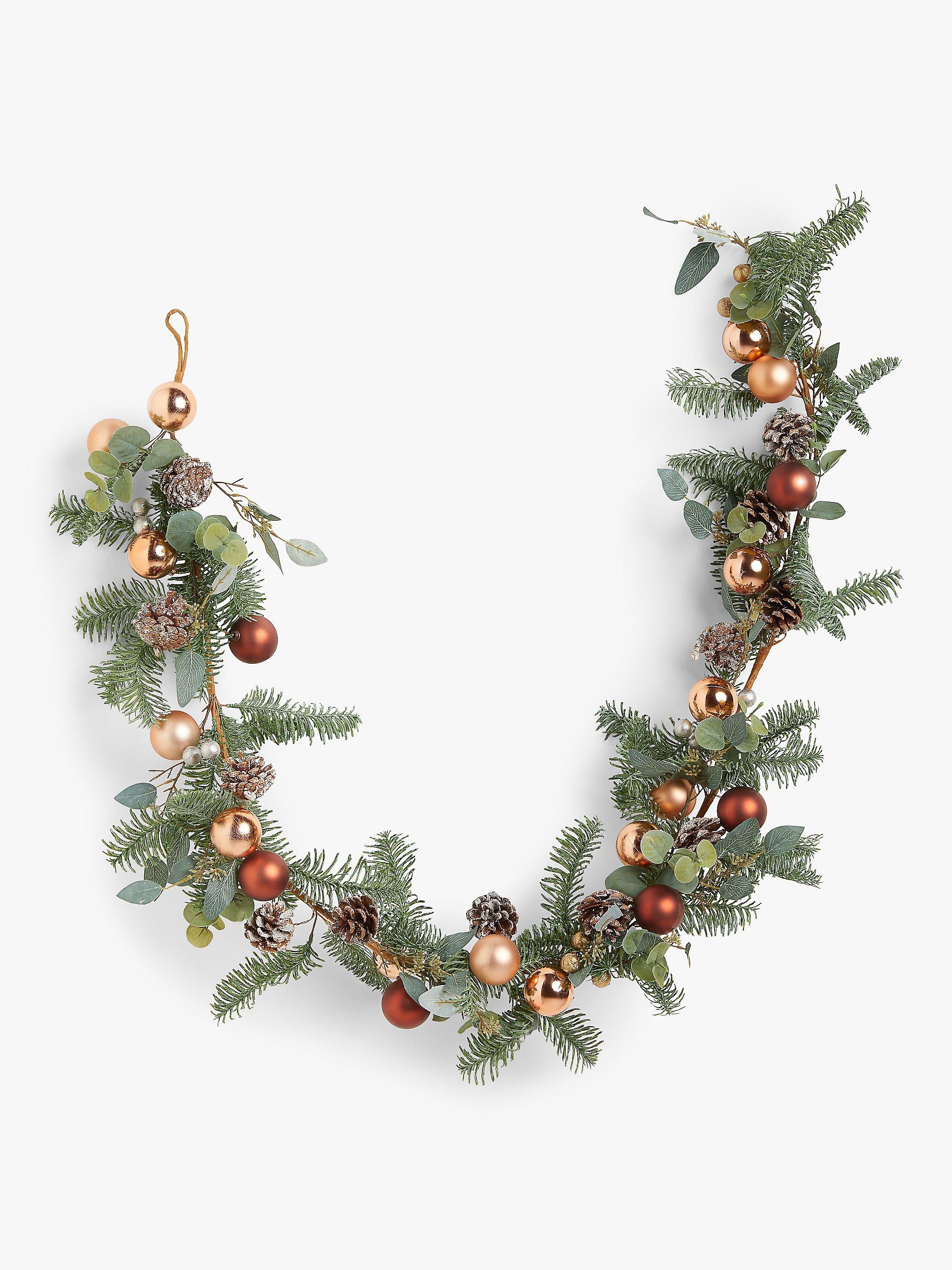 John Lewis Christmas Cottage Copper Bauble Garland