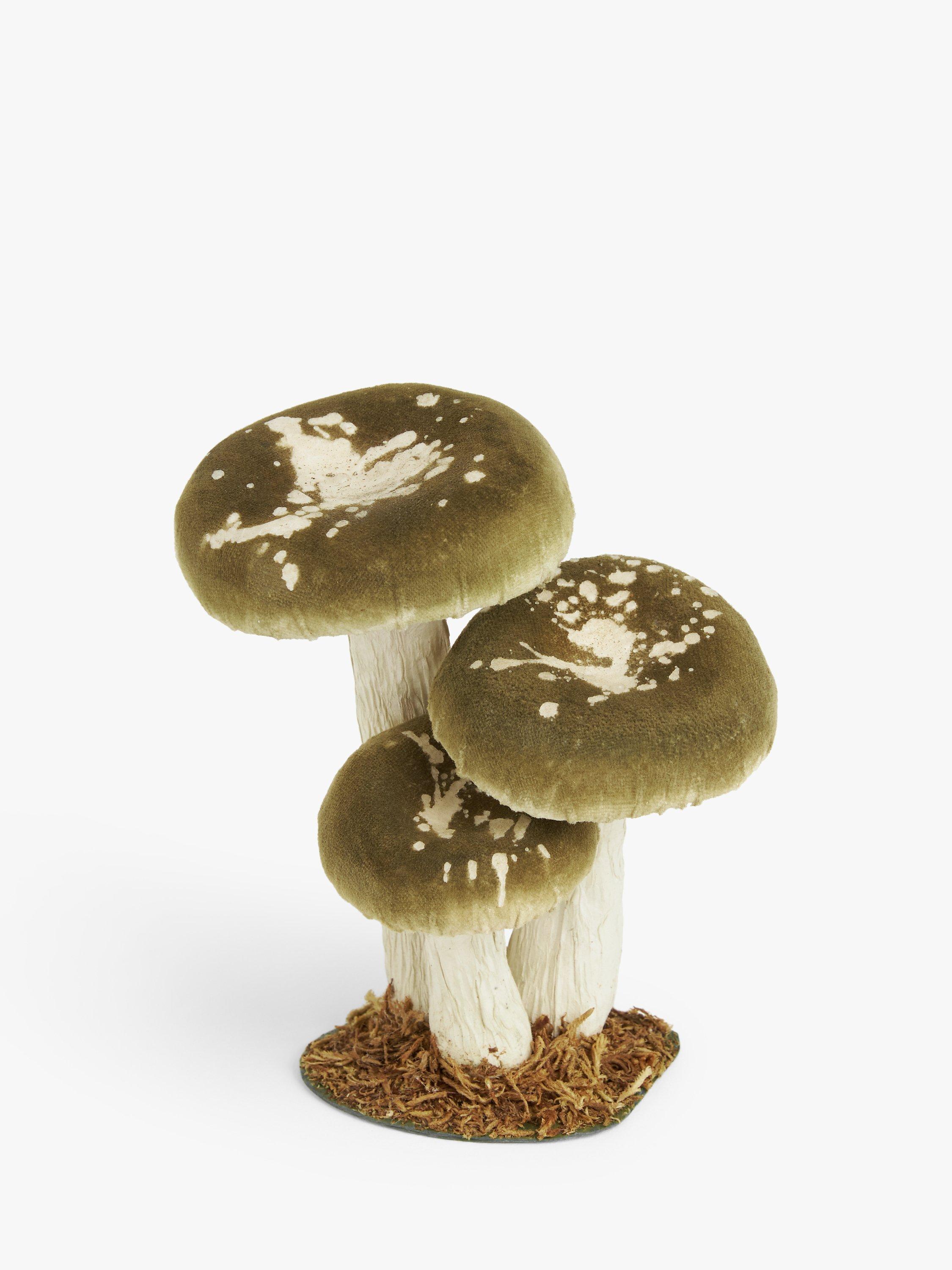 John Lewis Christmas Cottage Mushroom Cluster Decoration, Green, Small