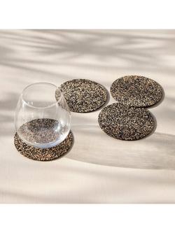 LIGA Dash Cork Round Coasters, Set of 4, Multi - view 2, Multi