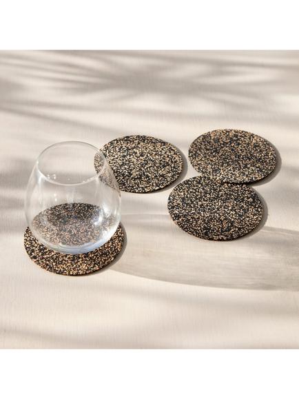 LIGA Dash Cork Round Coasters, Set of 4, Multi - view 2, Multi