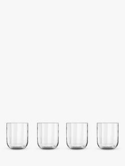 Luigi Bormioli Jazz Double Old Fashioned Glass Tumblers, Set of 4, 350ml, Clear, Clear