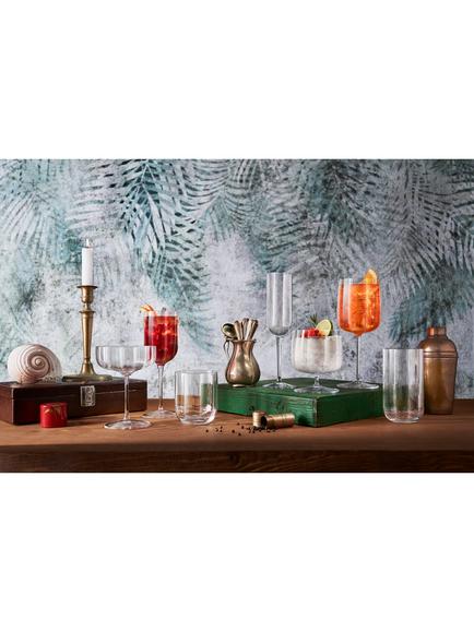 Luigi Bormioli Jazz Double Old Fashioned Glass Tumblers, Set of 4, 350ml, Clear - view 2, Clear