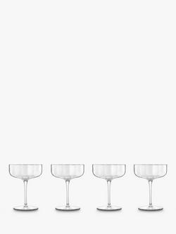 Luigi Bormioli Jazz Cocktail Coupe, Set of 4, 300ml, Clear, Clear