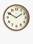 Jones Clocks Lodge Quartz Analogue Wall Clock, 25cm, Natural
