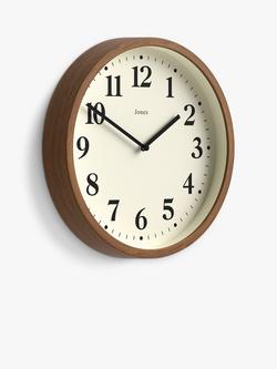 Jones Clocks Lodge Quartz Analogue Wall Clock, 25cm, Natural - view 2, Natural