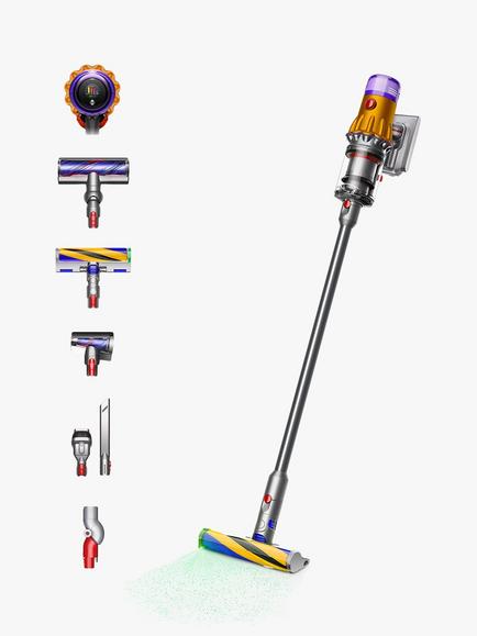 Dyson V12 Detect Slim Absolute Cordless Vacuum Cleaner, Yellow/Nickel, Yellow/Nickel