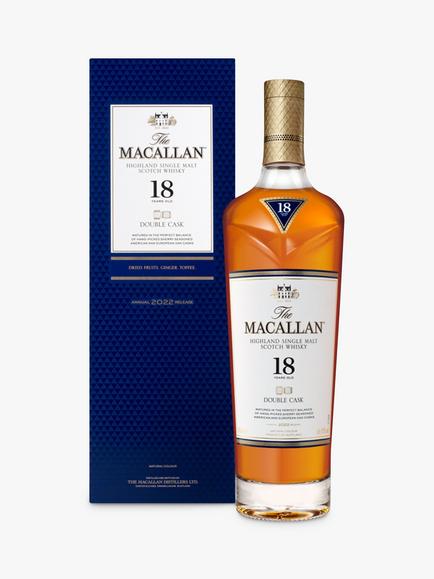 The Macallan 18 Year Old Double Cask Single Malt Scotch Whisky, 70cl, Multi