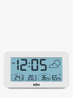 Braun BC13 Digital Weather Station Clock - view 2, White