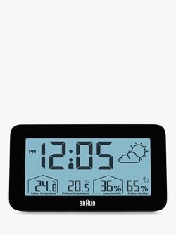 Braun BC13 Digital Weather Station Clock - view 2, Black