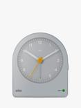 Braun BC22 Classic Analogue Quiet Quartz Alarm Clock, Grey