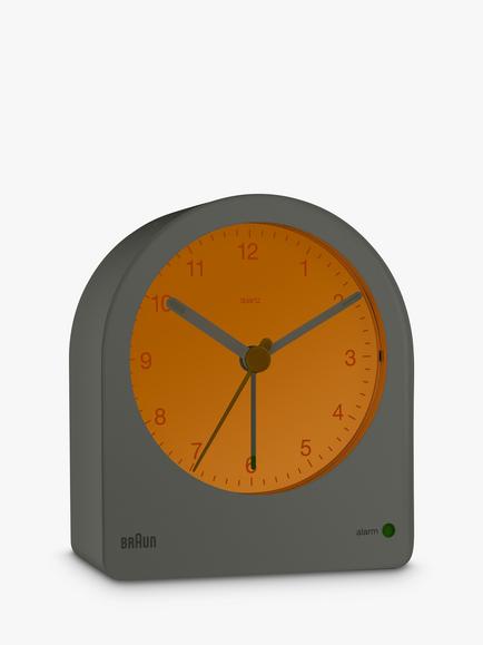 Braun BC22 Classic Analogue Quiet Quartz Alarm Clock, Grey - view 2, Grey