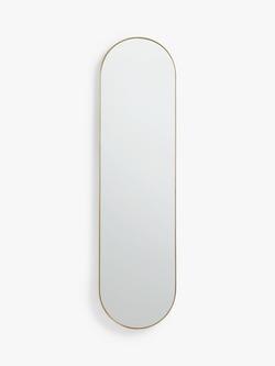 John Lewis Scandi Metal Lozenge Mirror, 122 x 30cm, Gold
