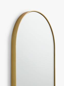 John Lewis Scandi Metal Lozenge Mirror, 122 x 30cm - view 2, Gold