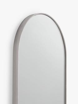 John Lewis Scandi Metal Lozenge Mirror, 122 x 30cm - view 2, Silver